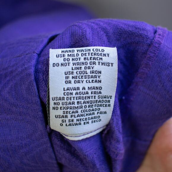 Madison Leigh Purple Belted Cowl Neck Formal Dress Size 6 - Picture 5 of 8